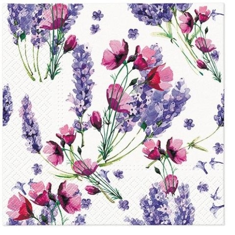 Serwetki 33x33cm  skł. 3-warst.  op.20 szt. Fragrant Lavender