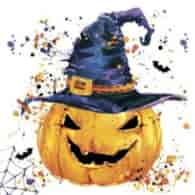 Serwetki - Halloween 33x33cm  op.20 szt.  skł. 2-warst.   Creepy Pumpkin 