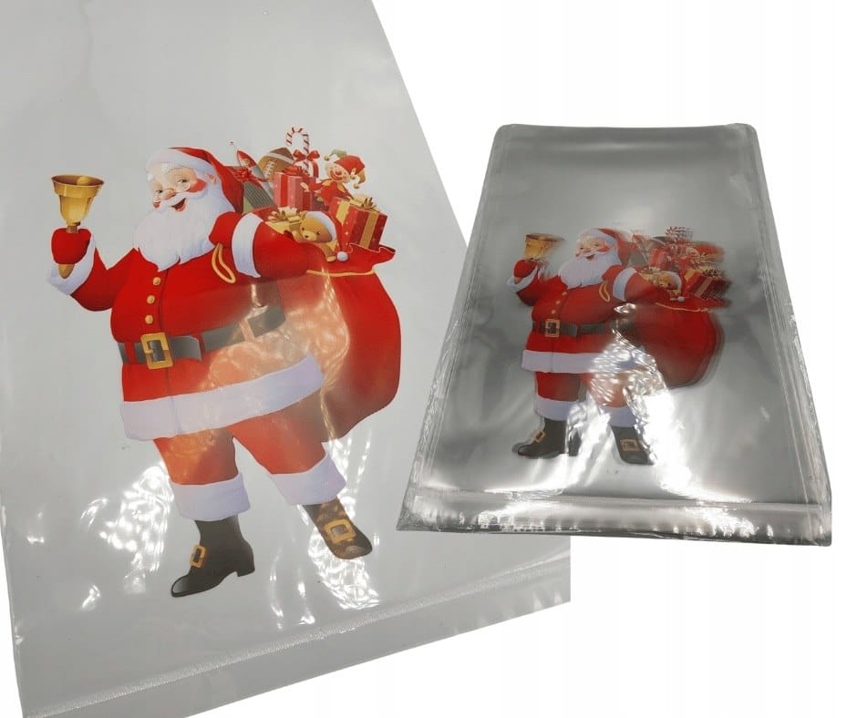 Worki celof. 40x60cm op.50 szt.  Boże Narodzenie/Mikołaj **