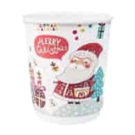 Kubek papier. 2-ściankowy  Boże Narodzenie/Mikołaj  250ml  op.20 szt. (25) śr.80mm powl.