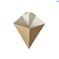 Rożek papier. 900ml +sos Eco Kraft  op.100 szt.  wym. 20cm x 35cm (kart. 300szt)