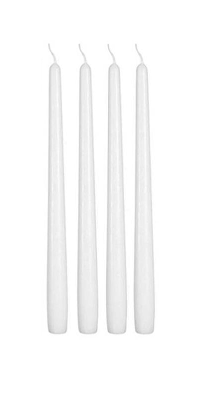 Świeca stożkowa, biała 25cm  op.10 szt. (10) 95927