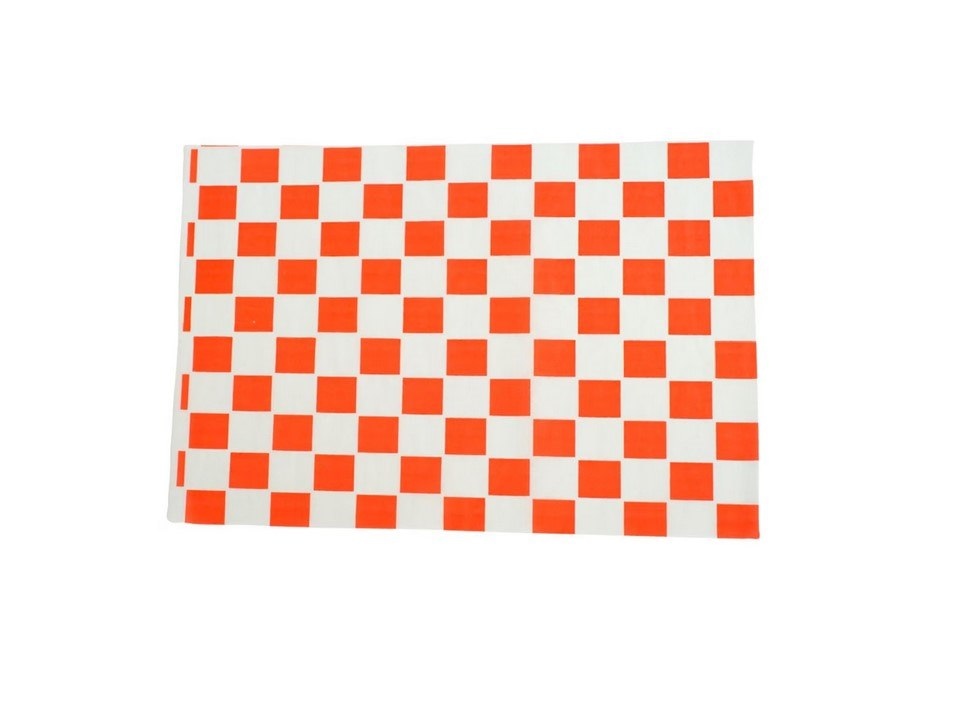 Papier pakowy powl. 30x40cm  op.1000szt.  22g+8PE  czerwona kratka