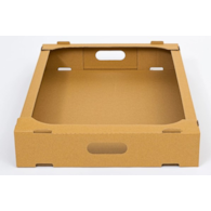 Pudełko  na pączki; 40x60x8,5cm  op.50 szt. (z półką wokół)  385g szaro-szary  GEMINI P **