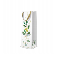 Torebka ozdobna Komunia święta 12x37x10cm - Golden Eukaliptus, butelka