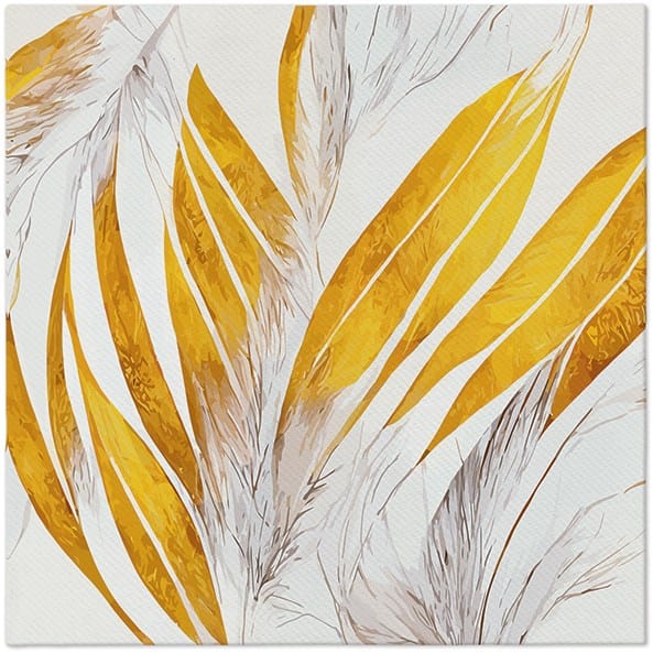 Serwetki 40x40cm flizelinowe skł.  wzór: biało-złote Angel Feathers  op.50 szt. (8)