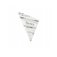 Toreb. Frytka/Popcorn duża 250g rożek  op.200 szt. 22x22cm  gazeta  R-250; powlek.