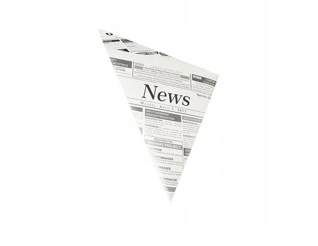 Toreb. Frytka/Popcorn duża 250g rożek  op.200 szt. 22x22cm  gazeta  R-250; powlek.