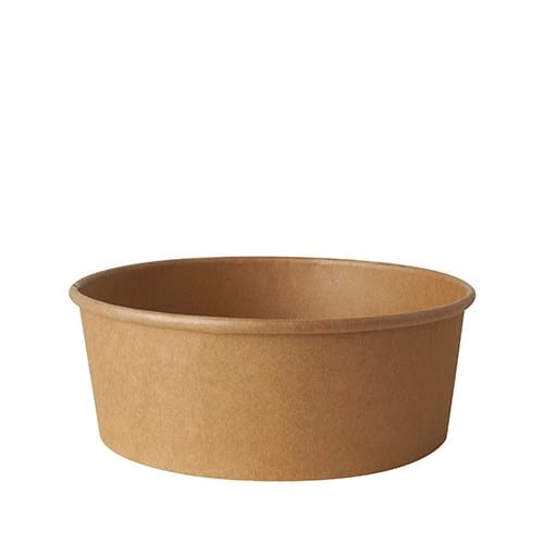 Poj. na sałatkę papier. brąz. okrągły 1100ml  op.50 szt. (6) )  śr.18,5cm   45572