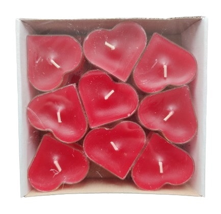 Świeczki - podgrzewacz serca  op.7 szt. czerwone
