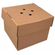 Pudełko Hamburger 13,2x13,2x10,1 cm; op.100 szt; szaro-szare 340g  P 