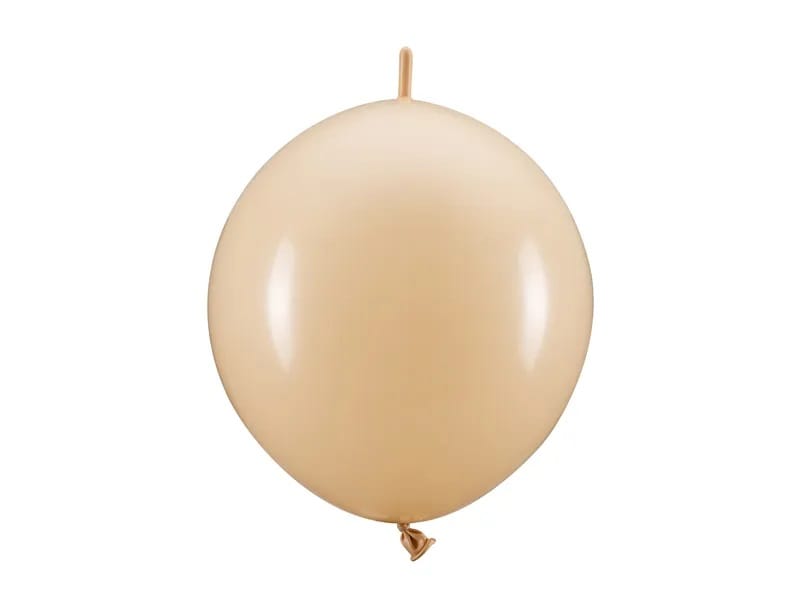 Balon 33cm  op.20 szt. z łącznikiem; nude