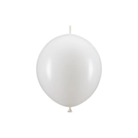Balon 33cm  op.20 szt. z łącznikiem; biały