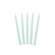 Świeca stożkowa, matowa;  szałwiowa  op.10 szt.