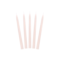 Świeca stożkowa, matowa;  nude  op.10 szt.