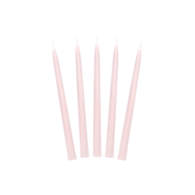 Świeca stożkowa, matowa;  brudny róż  op.10 szt.