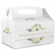 Pudełko na ciasto  Komunia święta 17x14,5x12cm  PK25S  dno pełne