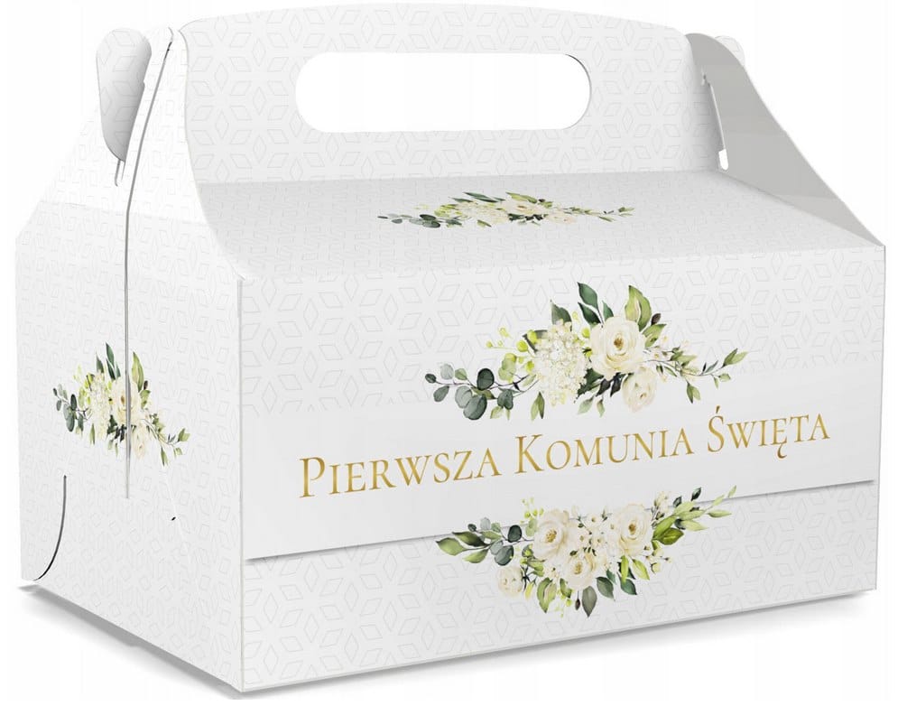 Pudełko na ciasto  Komunia święta 17x14,5x12cm  PK25S  dno pełne