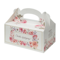 Pudełko 19x14x9cm  Różyczki-Słodko dziękujemy   op.10 szt. PS20
