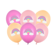 Balon 30cm  op.6 szt. Tęcza