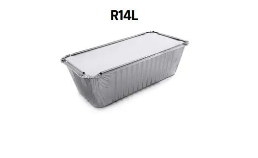 Foremka aluminiowa - prost.  900ml; 21,7x11,2x5,4cm  R14L (R-62L/R-44)  op.100 szt.  (20) do zamykania
