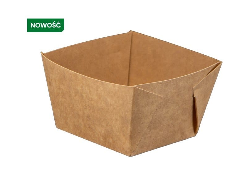 Poj. na lody papier. 245ml  op.50 szt. (26) Kraft  Plastic Free (prostok.)