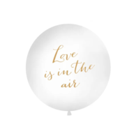 Balon 1m; Love is in the air, biały