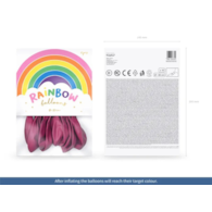 Balon 30cm  op.10 szt. pastel rainbow - fuksja