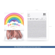 Balon 30cm  op.10 szt.  metalizowany rainbow - różowe złoto