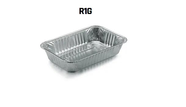 Foremka aluminiowa - prost.  800ml; 21x14x3,8cm  R1G(R22)  op.100 szt.  (10) WP do zamykania **