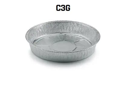 Foremka aluminiowa - okrągła 1360ml; śr.22,8/wys.3,9cm  C3G (C34)  op.100 szt. (6) **