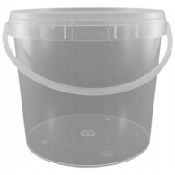 Wiadro 3l, transparentne z przykrywką