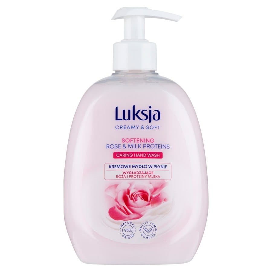 Mydło w płynie - dozownik 0,5l  Luksja Softening Rose & Milk Proteins