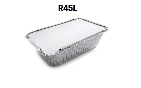 Foremka aluminiowa - prost. 900ml; 20,2x13,7x5cm  R-45L(R-21)  op.100 szt. (10)  do zamykania