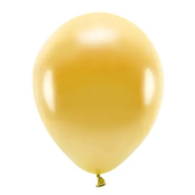 Balon 26cm  op.10 szt. Eco; metalizowane, złote