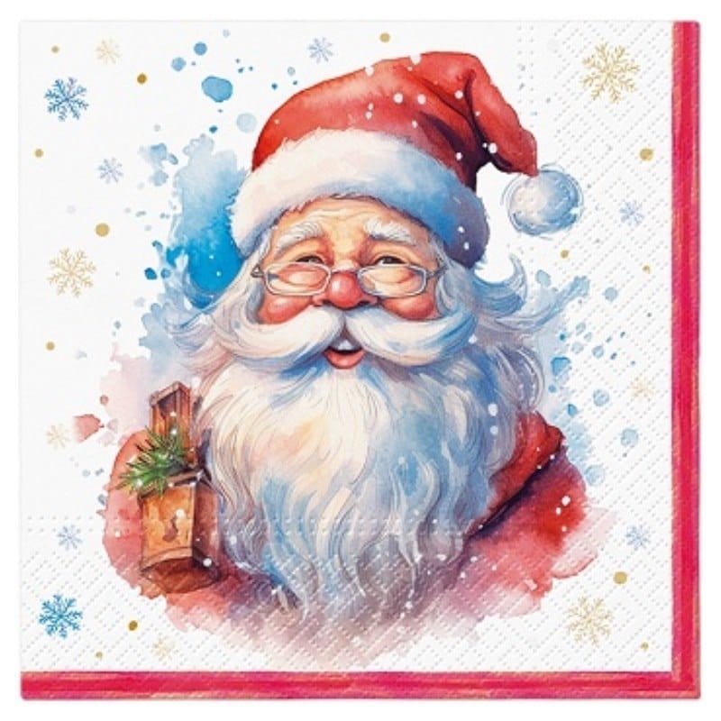 Serwetki - Boże Narodzenie  33x33cm  op.20 szt.  Portrait of Santa Claus