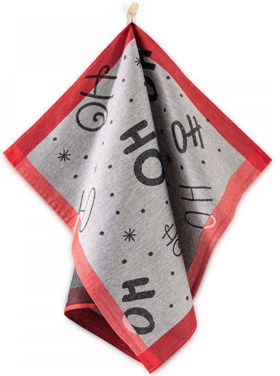 Ścierka kuchenna - bawełniana  50x70 Zwolex - HoHoHo czerwony