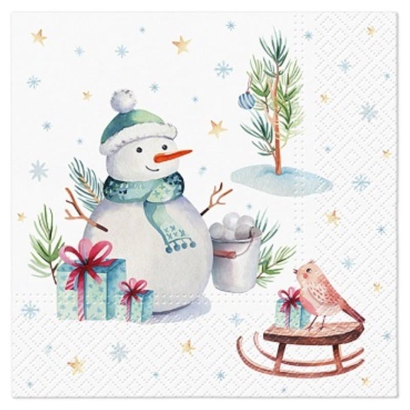 Serwetki - Boże Narodzenie  33x33cm  op.20 szt.  Lovely Snowman