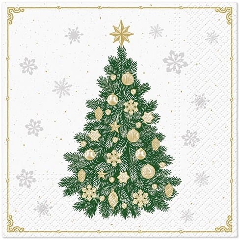 SERWETKI 33x33  SKŁ.3-warst.  op.20 szt. Boże Narodzenie  - Frosty Tree