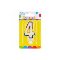 Świeczki cyfry - z brokatem  4 