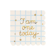 Serwetki - Dziecięce  33x33cm  op.12 szt.  I am one today, Miś