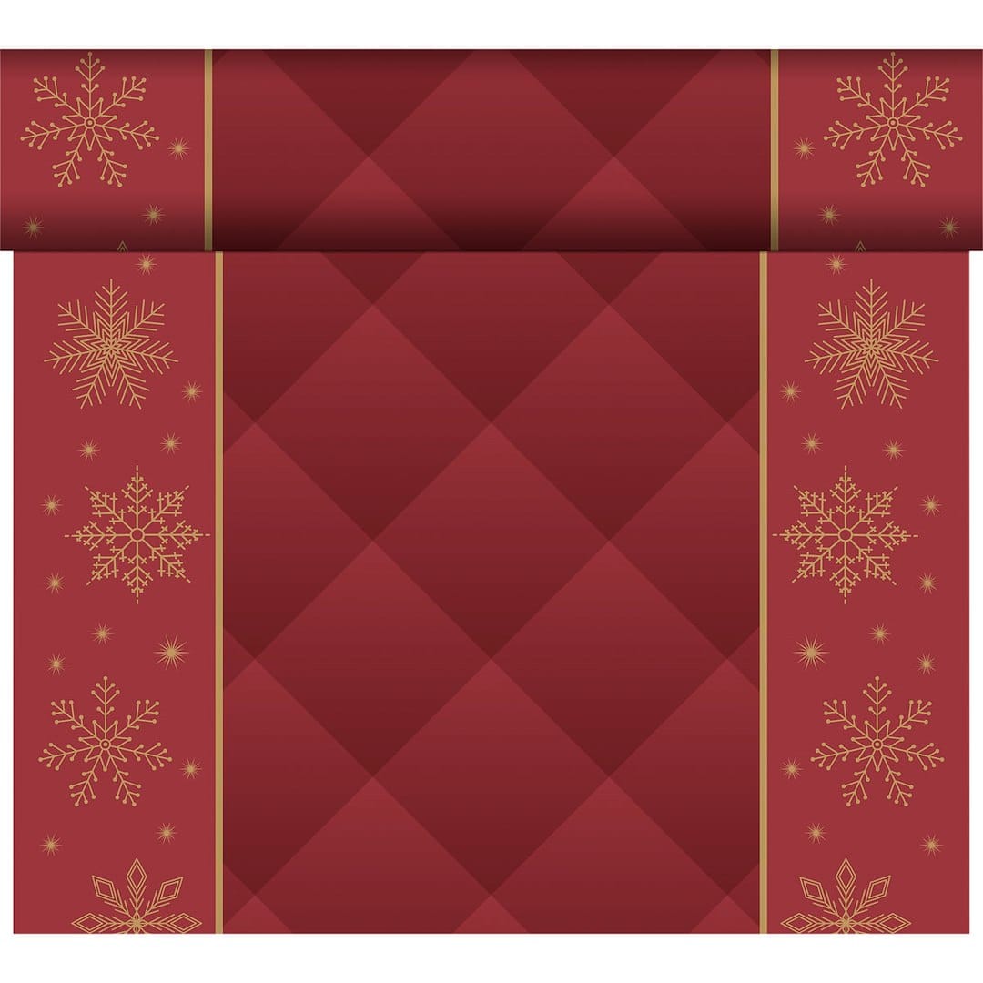 Bieżnik  Arlaid 0,4x24m Boże Narodzenie - bordowy  Rhombus  (4)