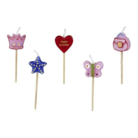 Świeczki urodzinowe  GIRLS  6,5cm op.5 szt  (10) **