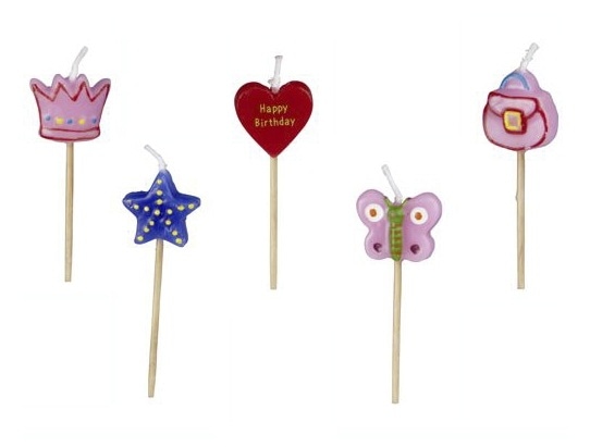Świeczki urodzinowe  GIRLS  6,5cm op.5 szt  (10) **