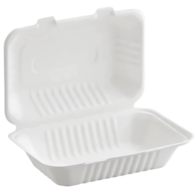 Poj. na obiad pulpa 1/2  1-dziel. 23x15,8x8cm  op.50 szt. (4)  pulpa drzewna   29679