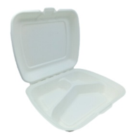 Poj. na obiad pulpa 3-dziel. 23x20,5x7cm  op.50 szt. (4)   trzcina  PTC 29945 ++