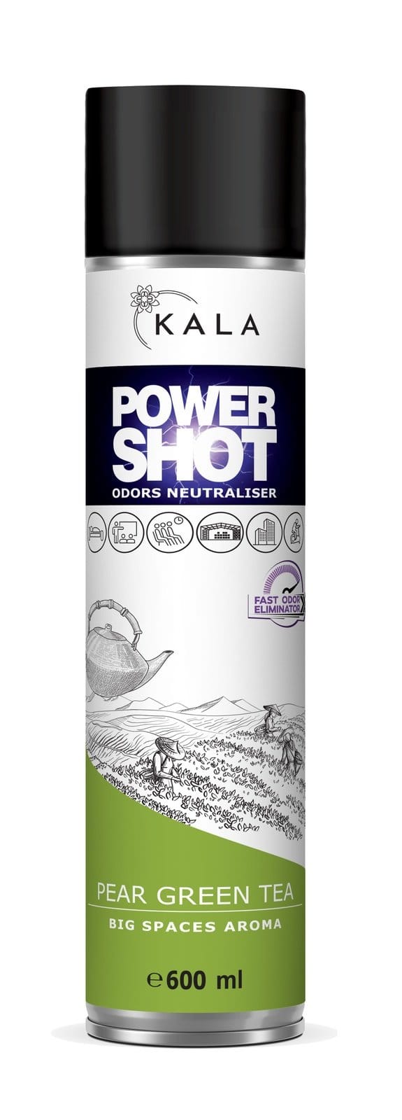 Odświeżacz pow. Kala Power Shot 600ml  Pear Green Tea