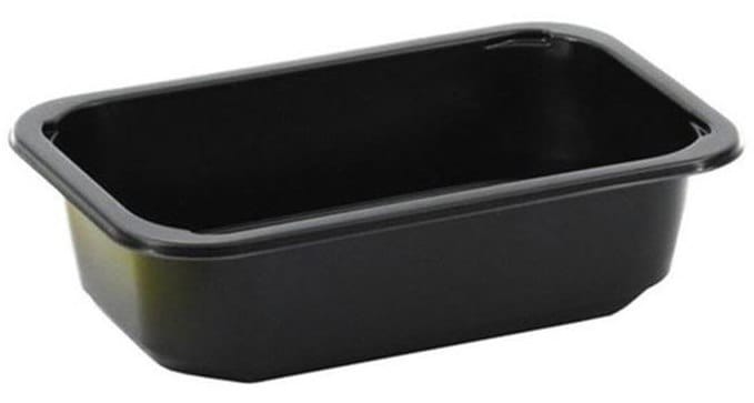 Poj. do zgrzewu 1-dz.czarny, 187/137/50; op.80 szt. (8)   W1/602DC  850ml