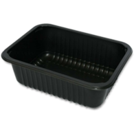 Poj. do zgrzewu 1-dz.czarny, 187/137/63; op.80 szt. (8) karbowany,  W1/603RD,  1000ml **