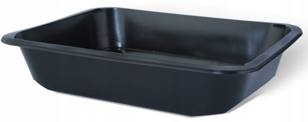 Pojemnik do zgrzewu 1-dzielny, czarny, 227/178/60; op.80 szt. W1/622D  REUSE